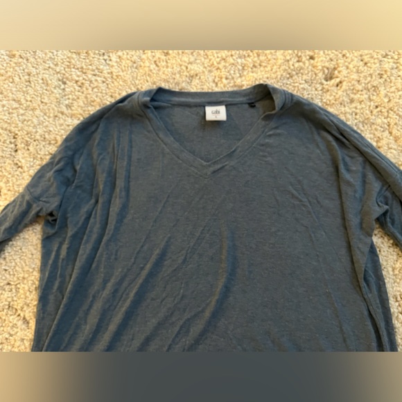Cabi 3/4 sleeve casual top in dark teal blue - Picture 1 of 4
